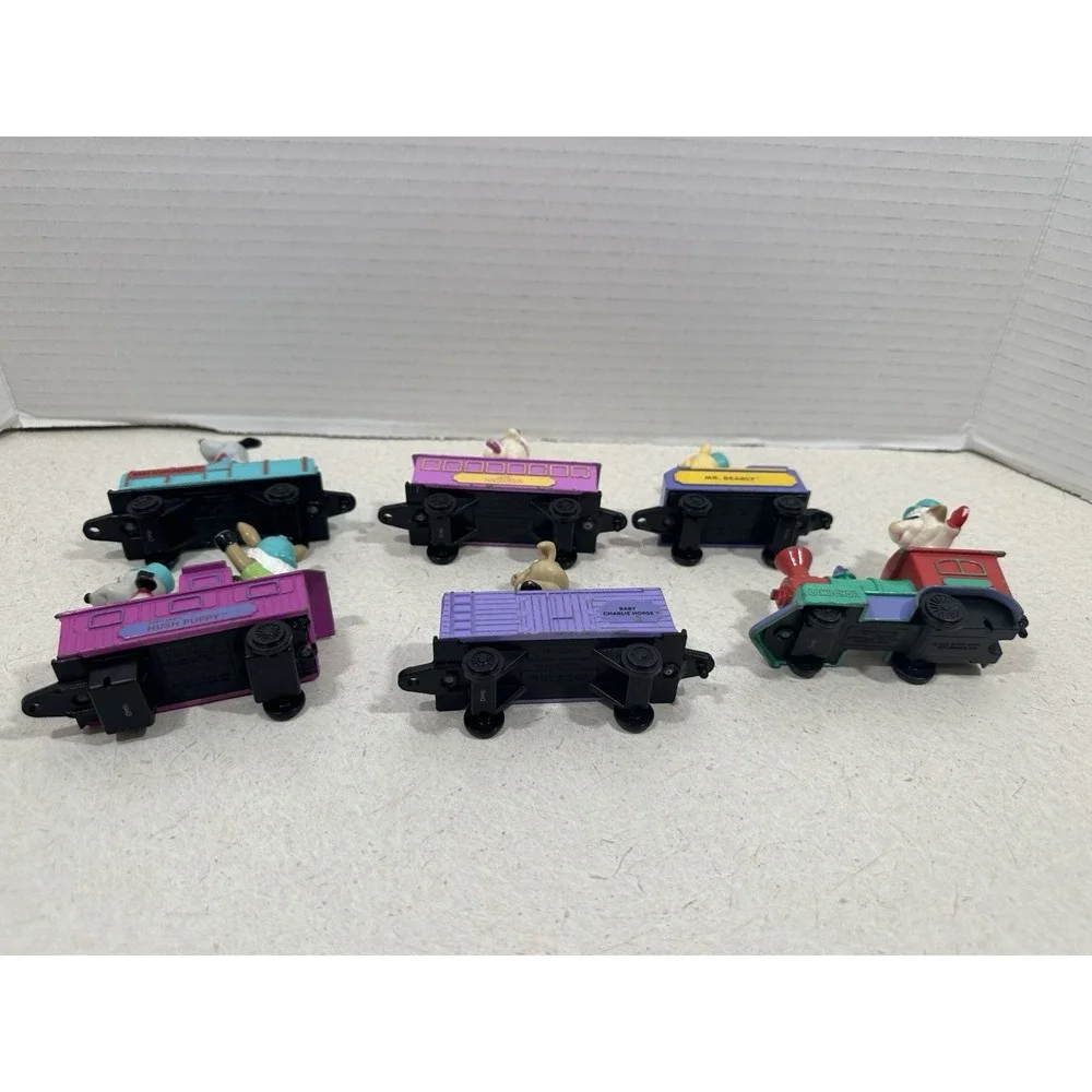 Vintage 1994 ERTL Shari Lewis Lamb Chop Toy Kids Train Set Diecast 6 Car Set